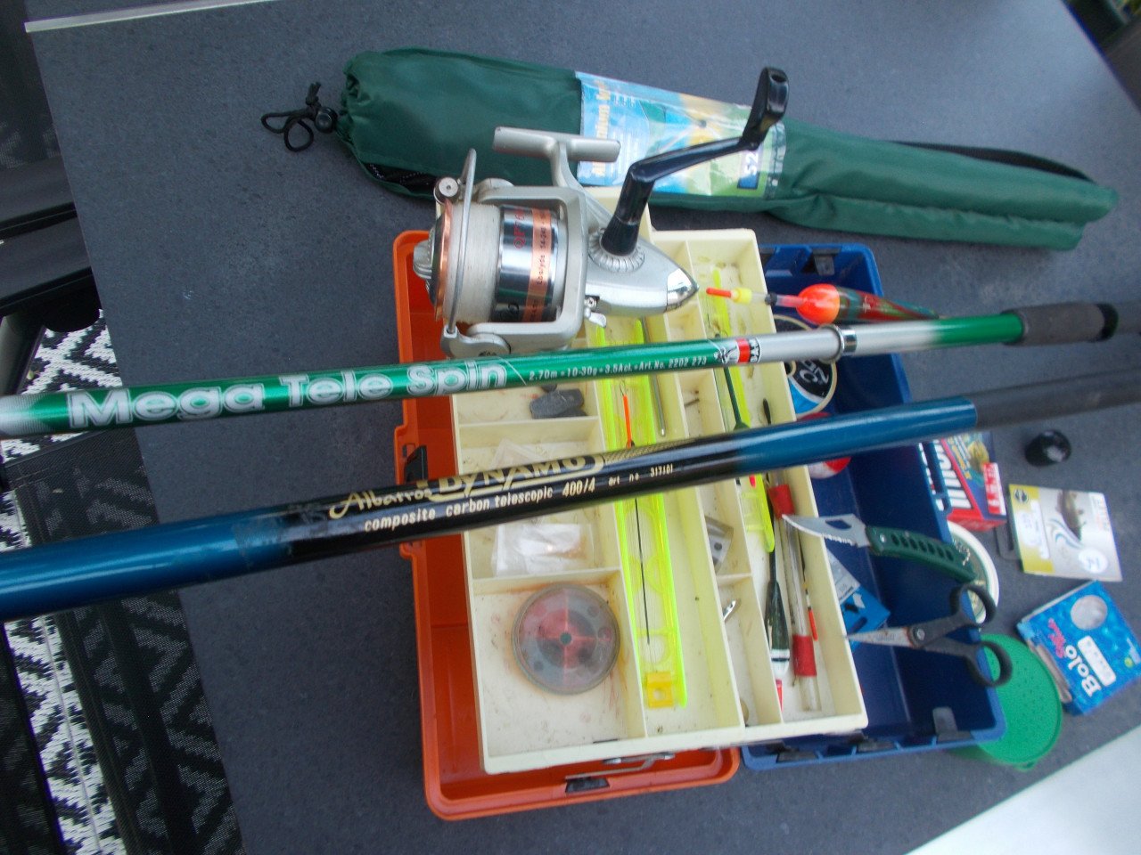 Complete binnenwater hengelset . Direct visklaar