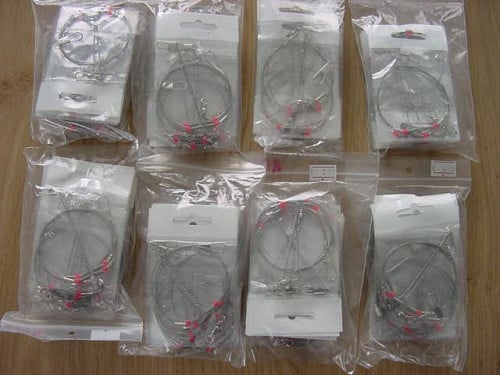 10 Geplastifiseerd RVS Onderlijnen