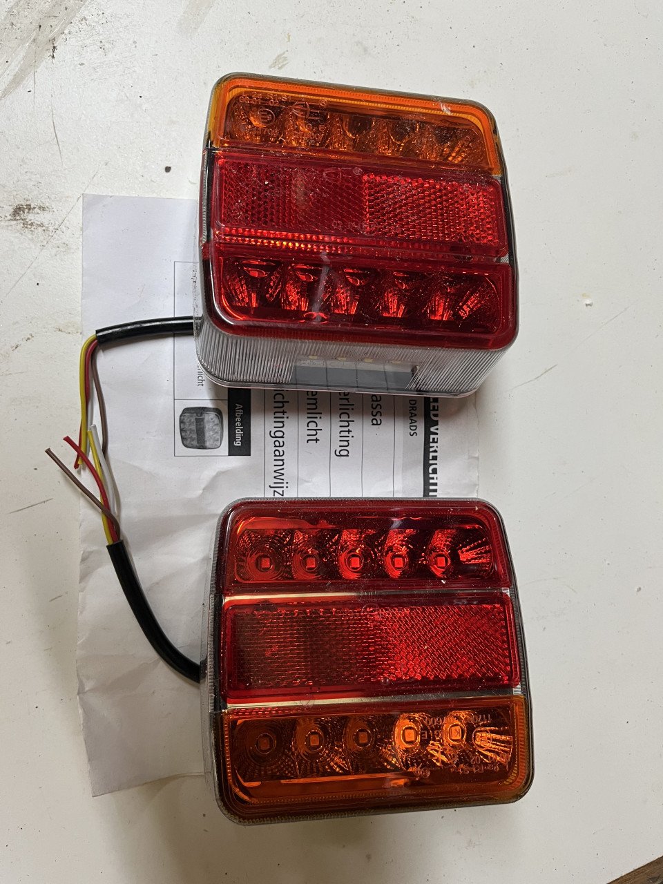 Led achterlichten set aanhanger
