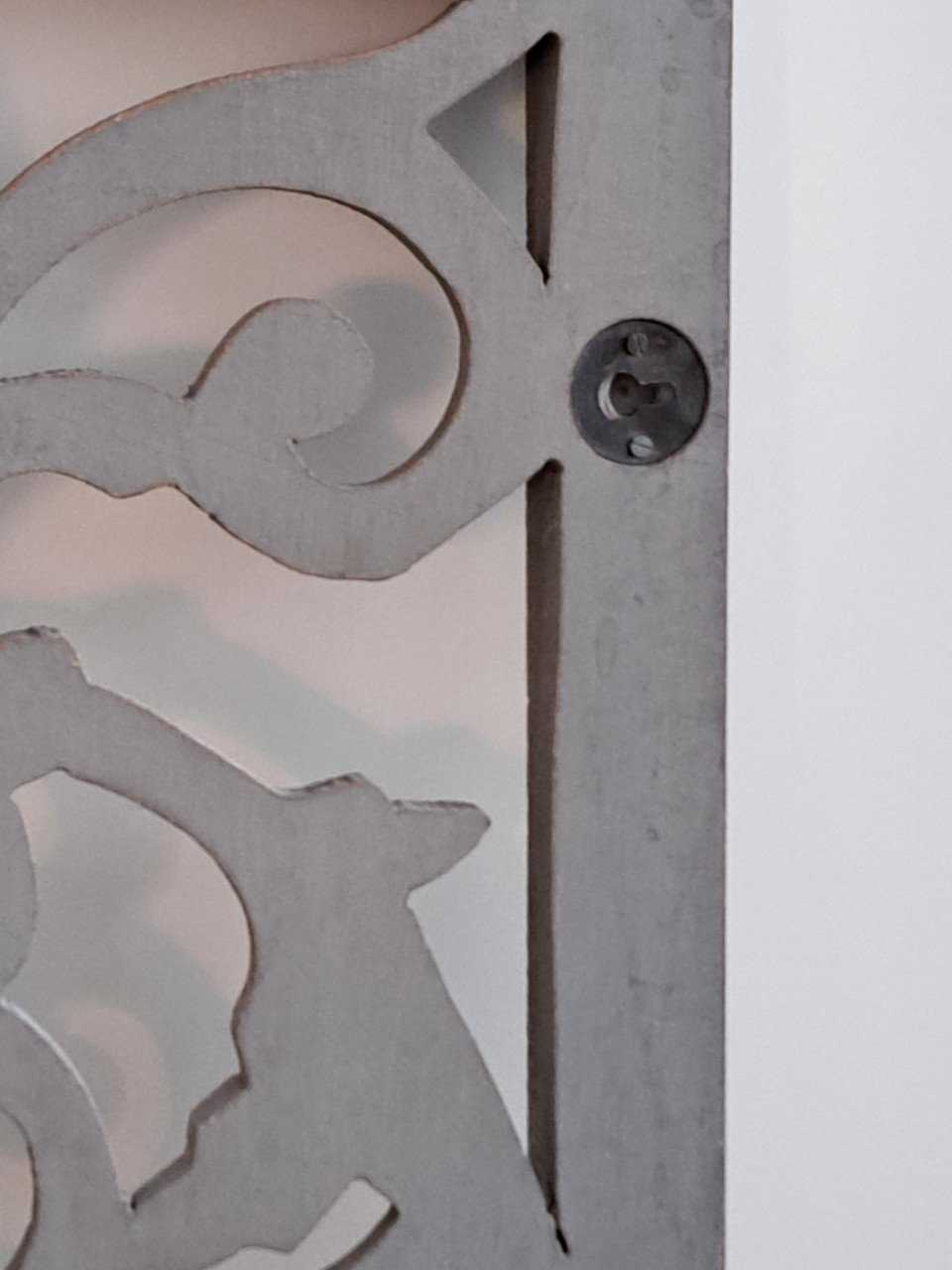 Prachtig massief houten wandpaneel, wash-grey 120 x 60 cm