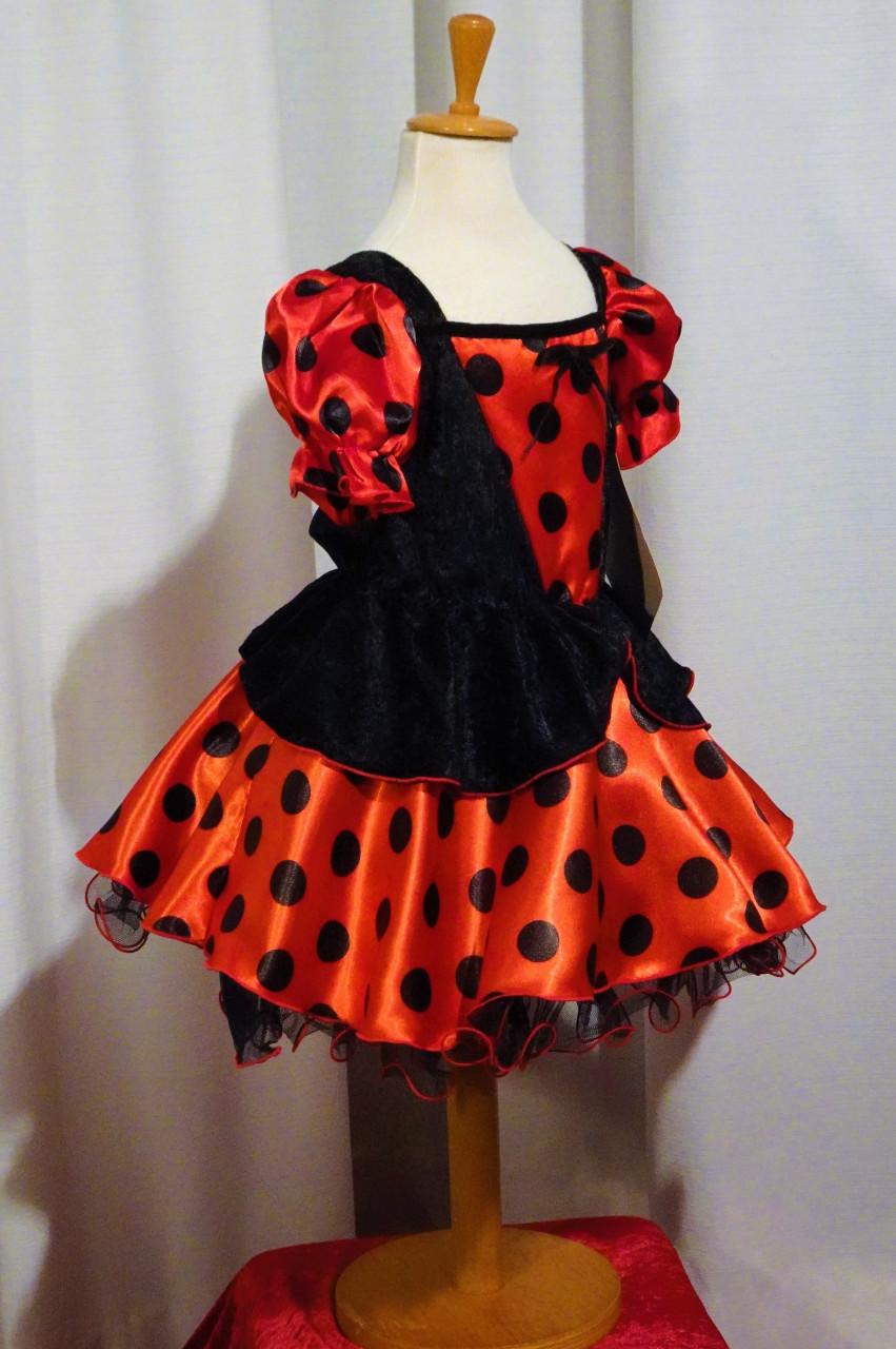 Nieuw Mt. 140-152 Lady Bug Lieveheersbeestje Jurk + Vleugels