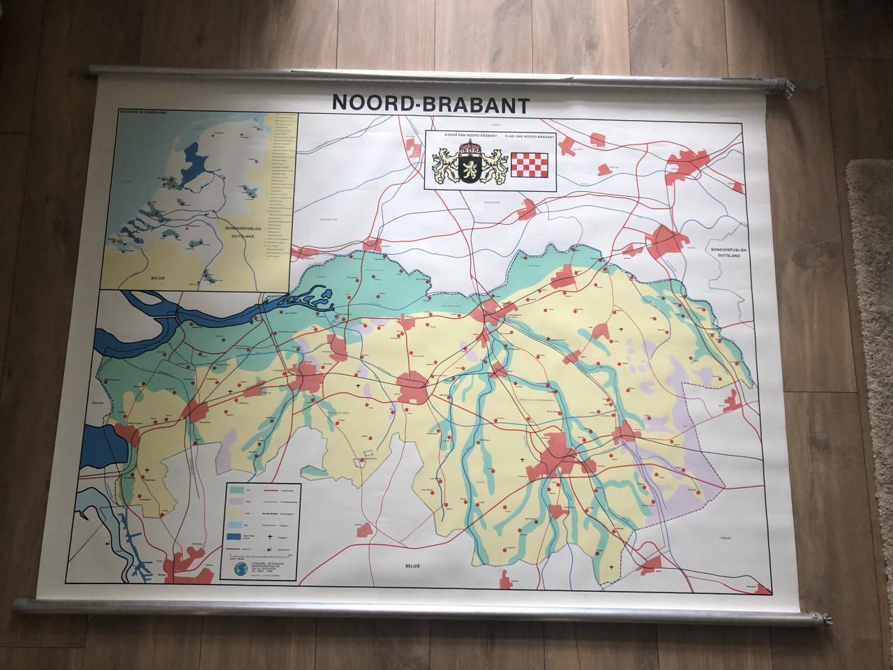 Wandkaart diverse provincies