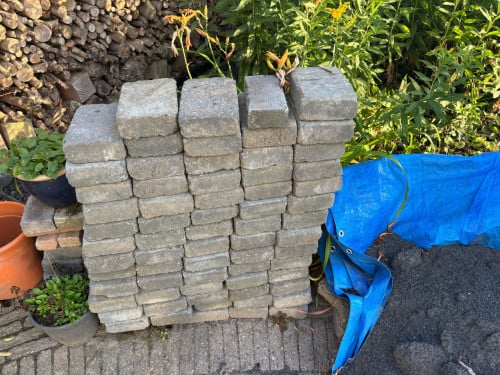 Gratis nette getrommelde keien ca 15 m2