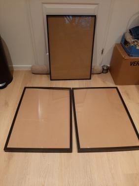 Zwarte fotolijsten 50x70