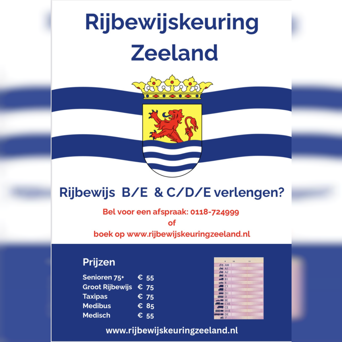 Rijbewijskeuring Zeeland ook in Hulst en Terneuzen