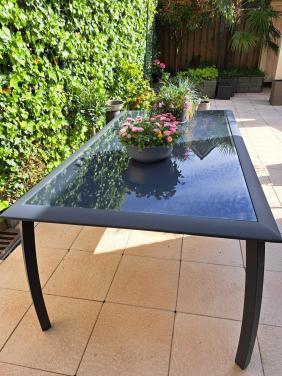 Hartman tuintafel met glasplaat 180 x 100 cm