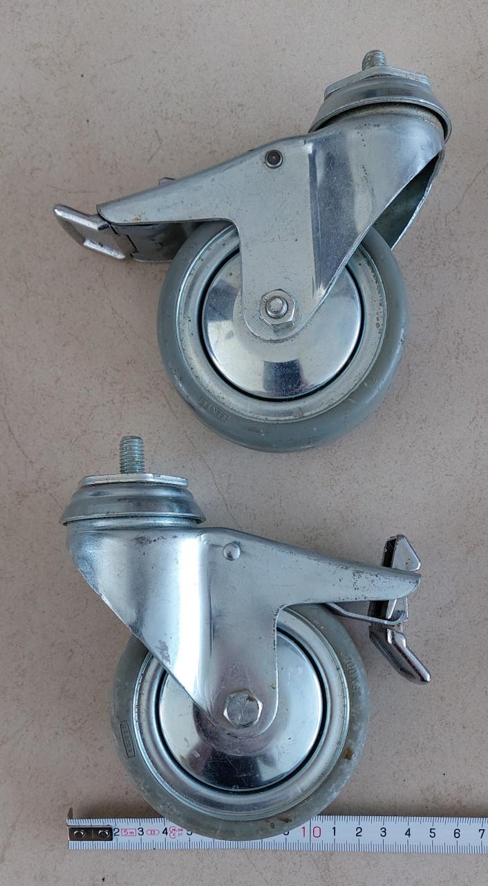 Nieuwe ZWENKWIELEN met rem (2 stuks)