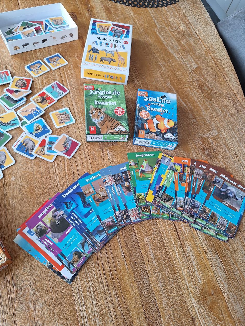 Kwartetspellen (4x) en memory spel