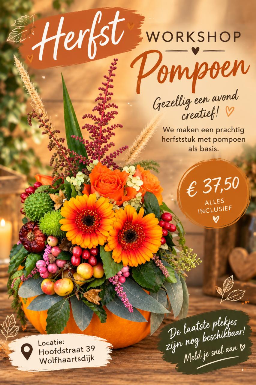30 september herfstworkshop in Wolfhaartsdijk