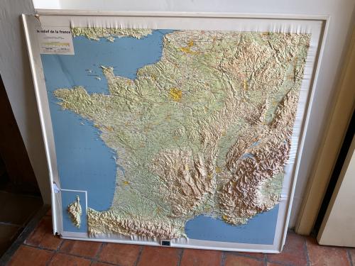 Reliëf landkaart Frankrijk