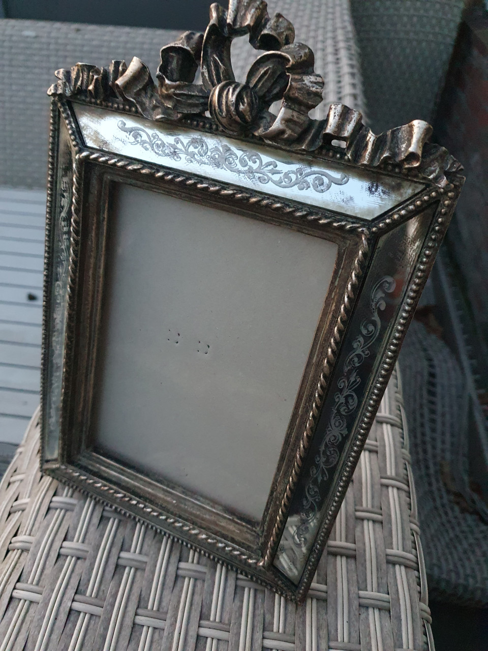 Mooie vintage spiegelglas fotolijst in nette staat...