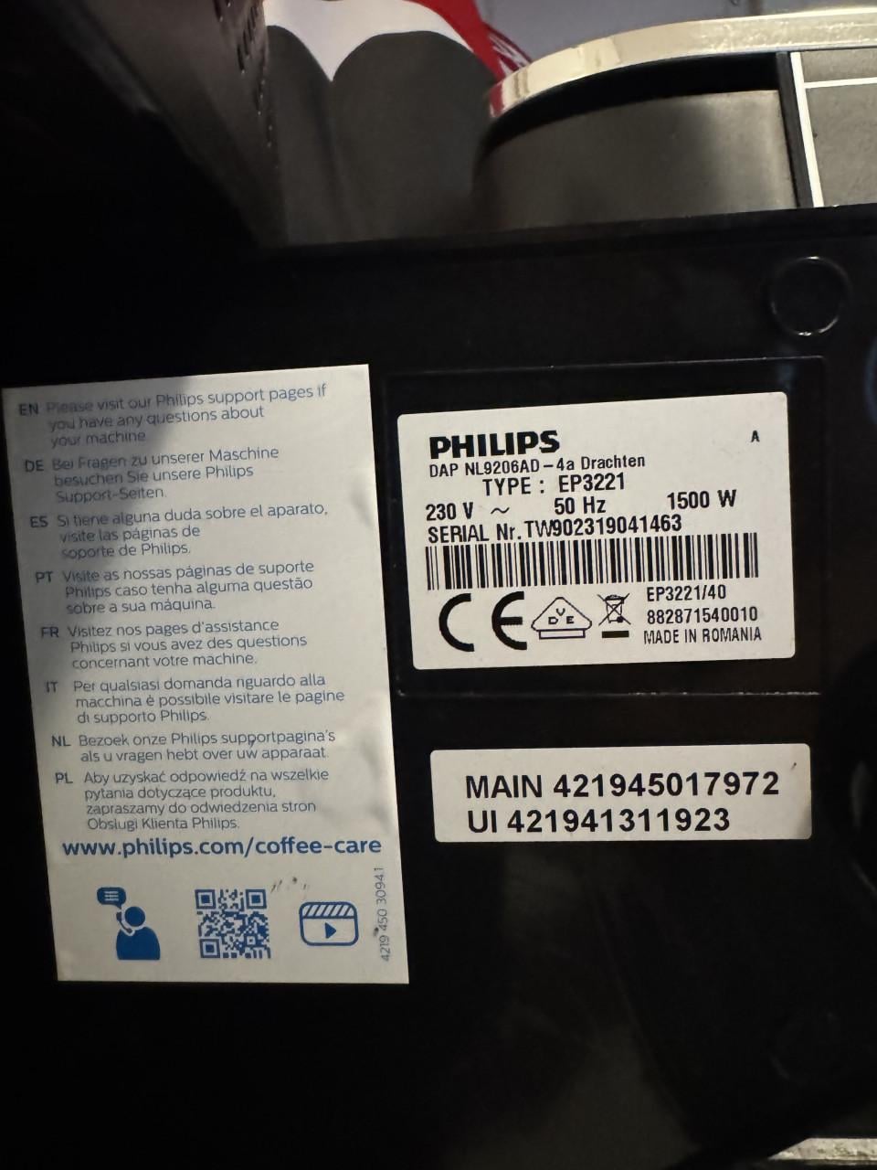 Philips 3300 EP3221 Volautomaat Espresso Koffiemachine