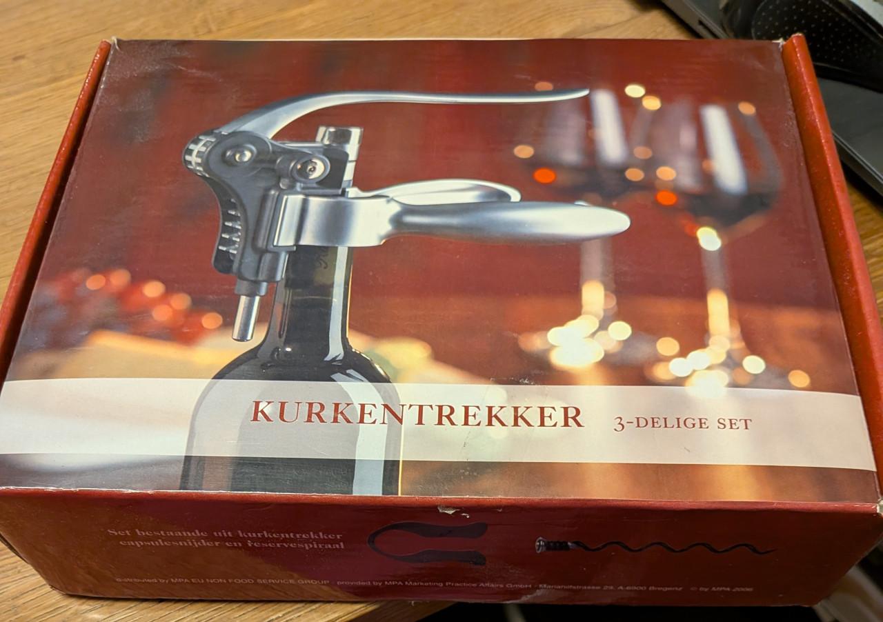 Wijnopener, nieuw in doos