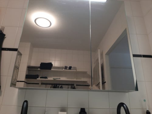 Badkamer spiegel 3 luik met lamp