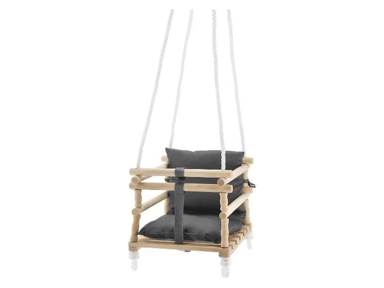Mooie houten baby- en peuterschommel