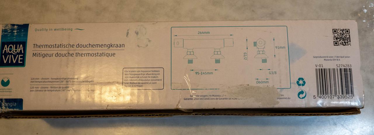 Thermostatische douchekraan