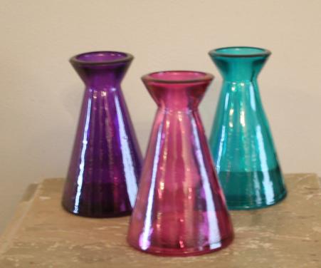 Set van 3 kleurrijke vaasjes