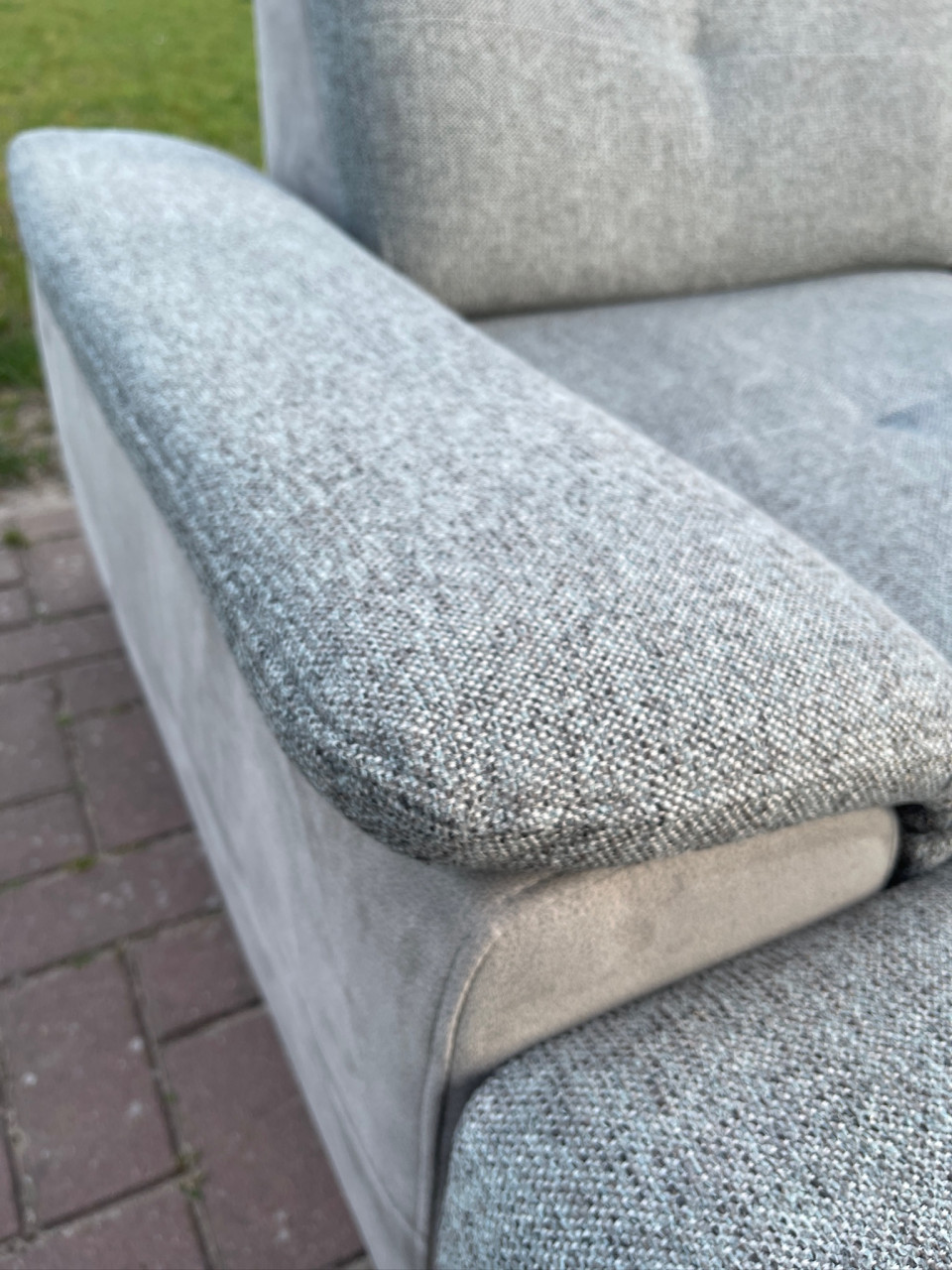GRATIS LEVERING HEEL NL Grijs Stoffen Hoekbank Slaapfunctie