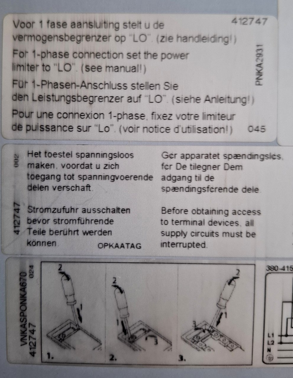 Te koop: Etna Inductiekookplaat met 4 kookzones.