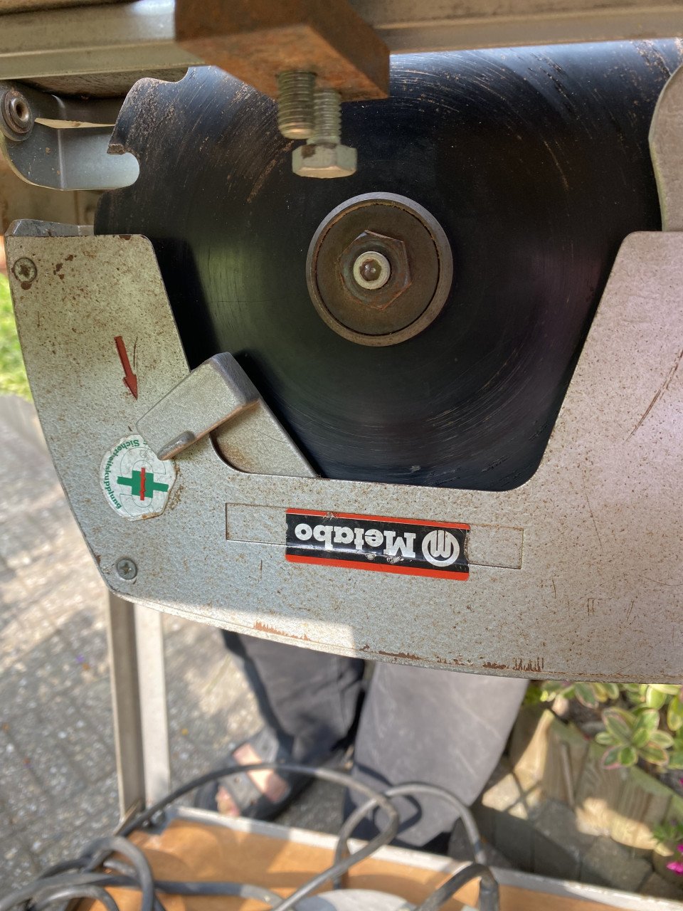 Metabo handcirkelzaag met zaagtafel