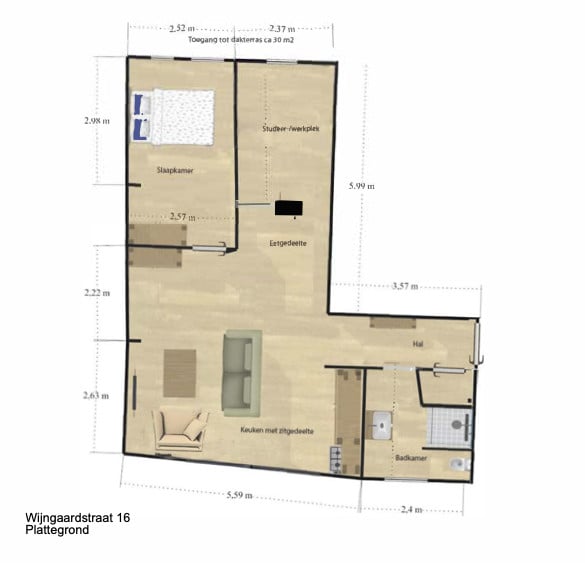 Te huur appartement hartje centrum Goes