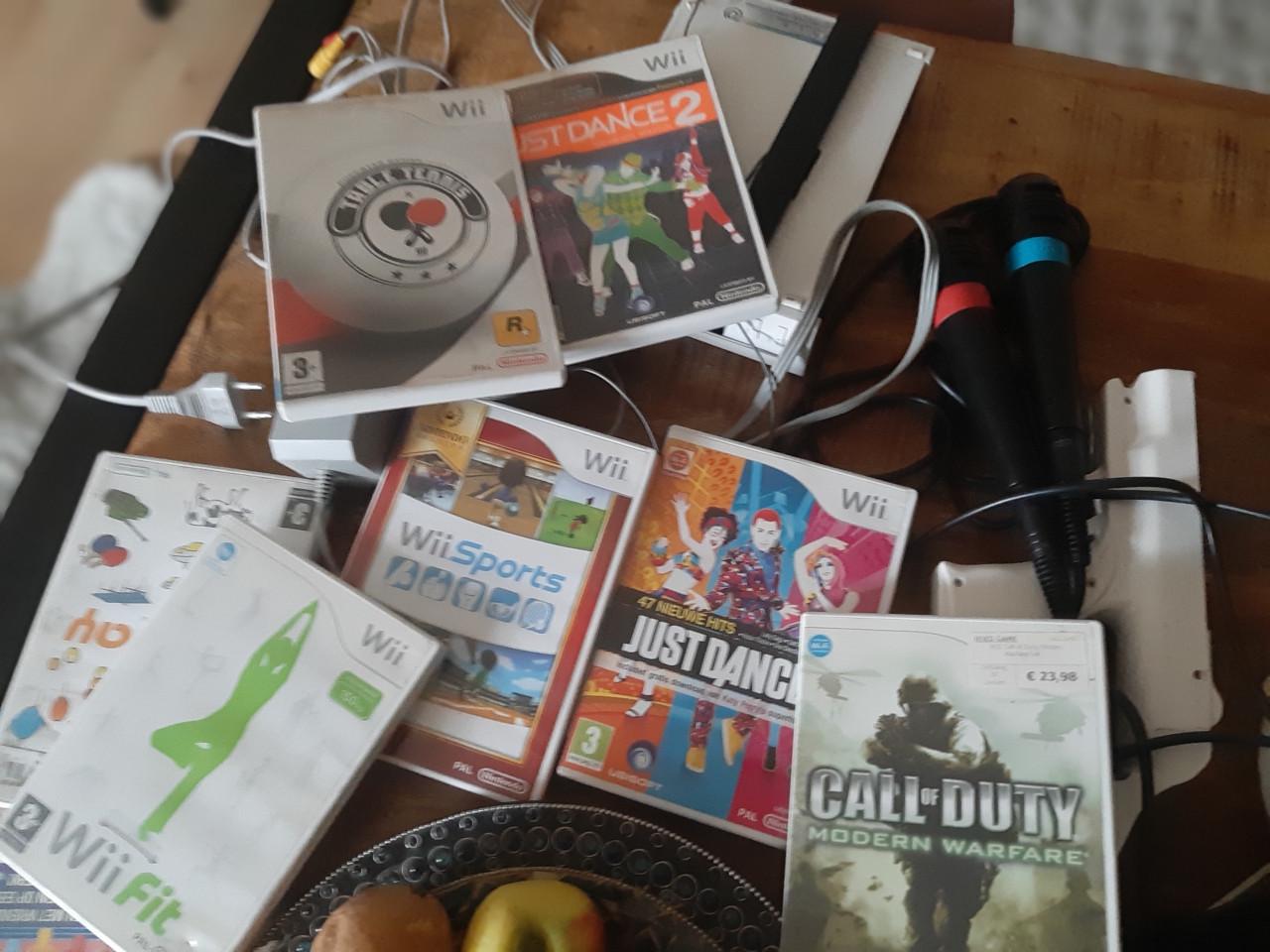WII Compleet pakket spellen, joystic, autostuur,
