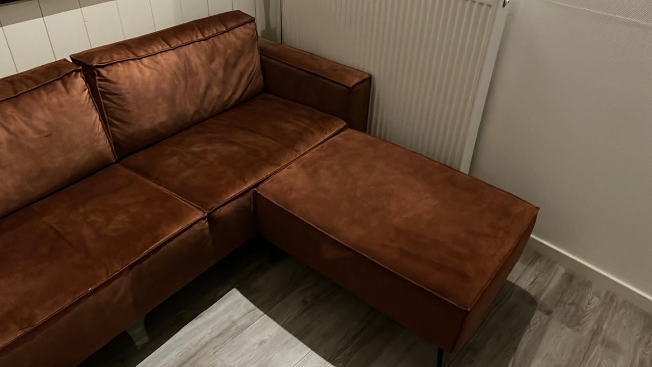 Suède rode bank + hocker