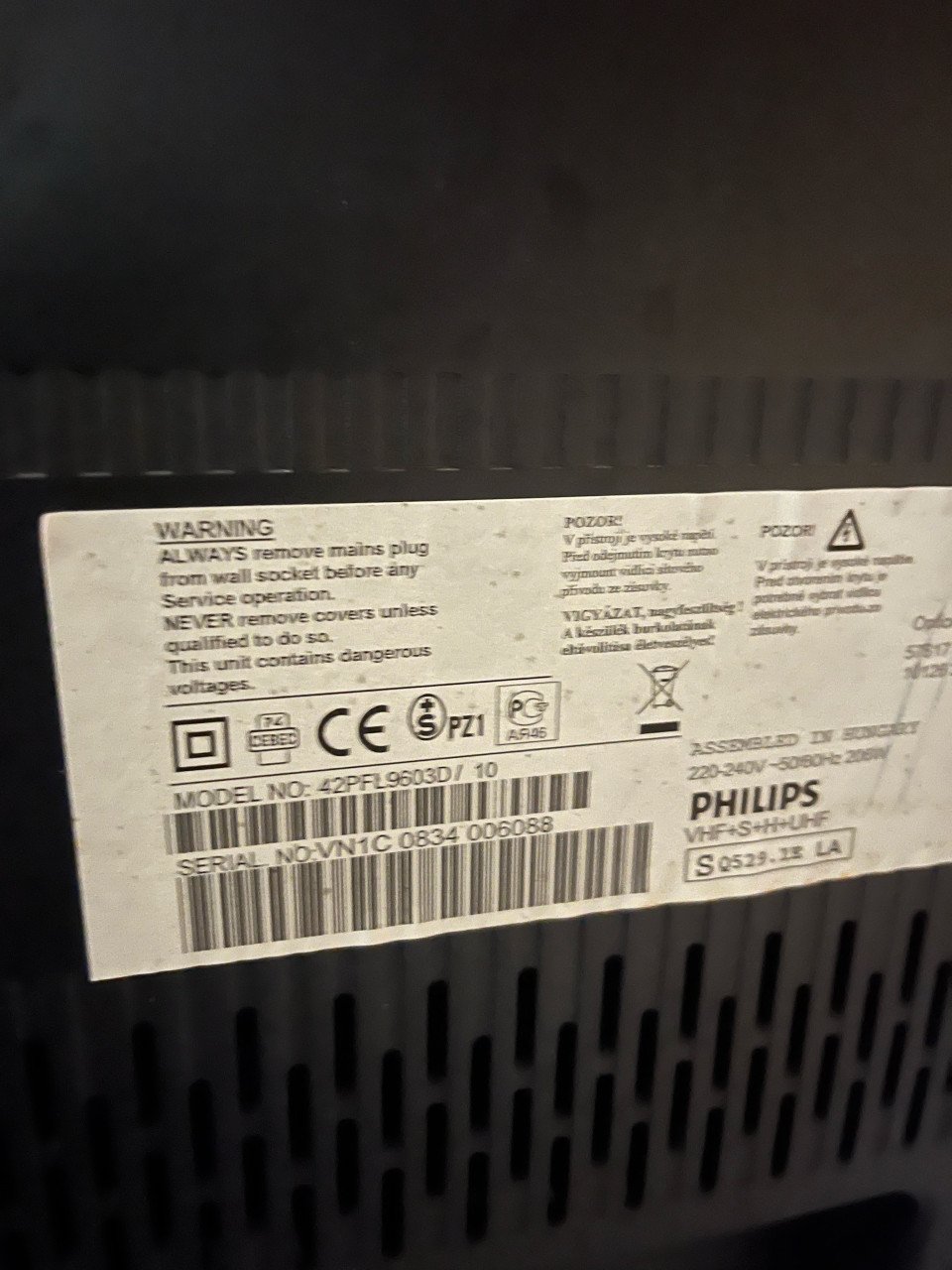 Tv philips 42 inch met ambilight