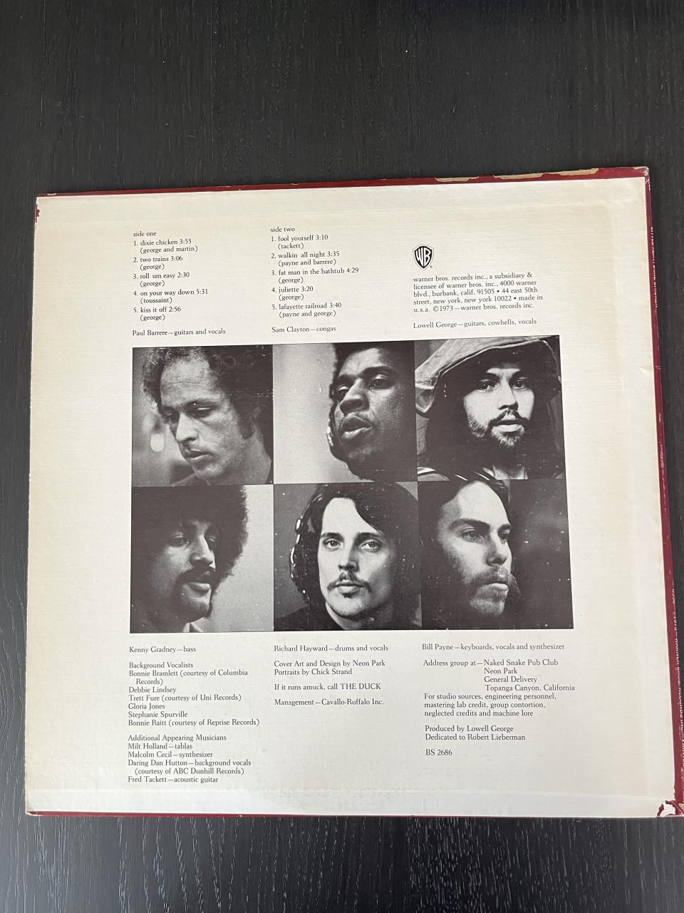 LP van Little Feat, titel 'Dixie Chicken'.
