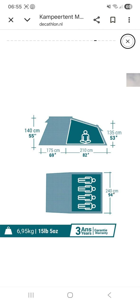 QUECHUA Kampeertent MH100 XXL 4 personen