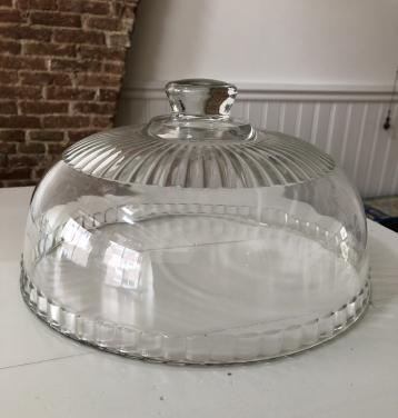 Mooie bewerkte glazen stolp / cloche