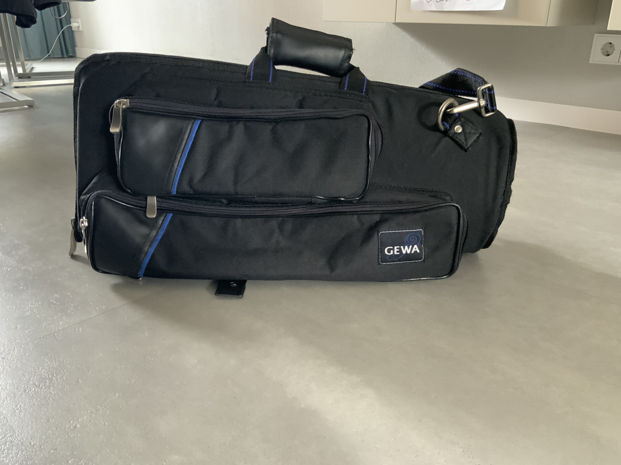 Trompet transporttas voor naar optredens