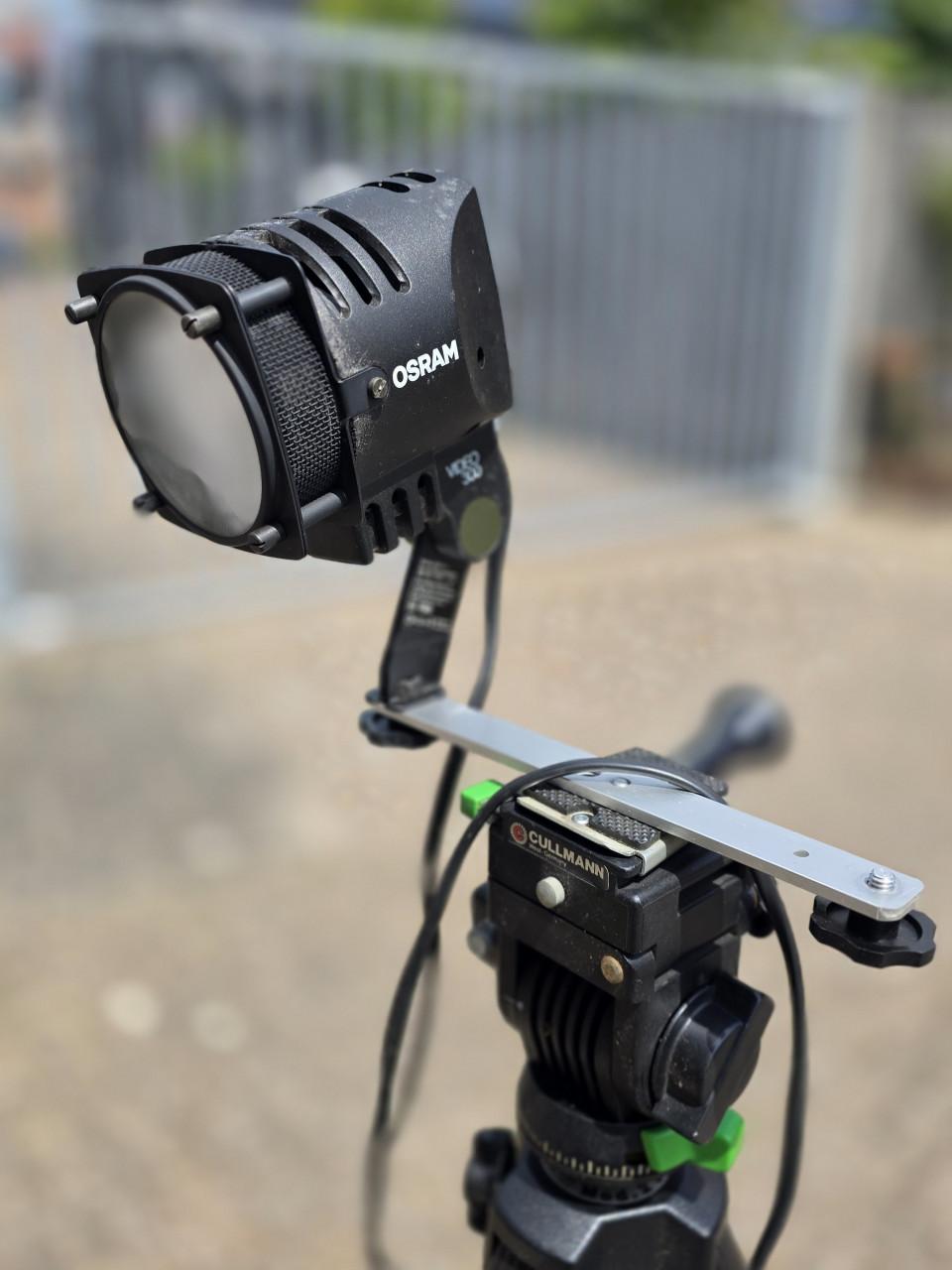 Videolamp en statief