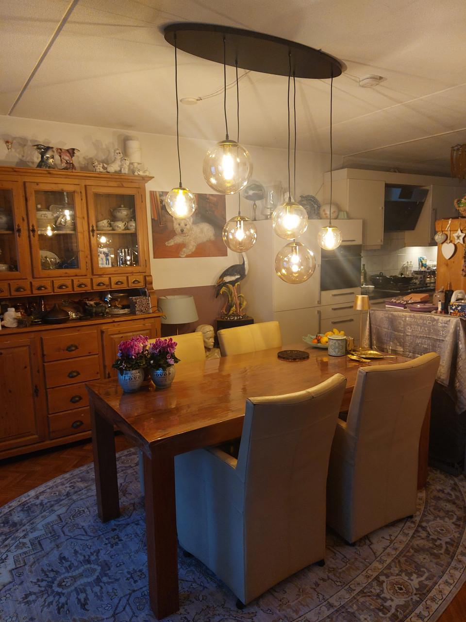 Eethoek strak model massief teakhout