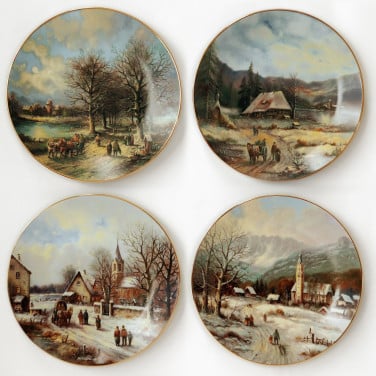 Wandborden "Romantische Kerstlandschappen"