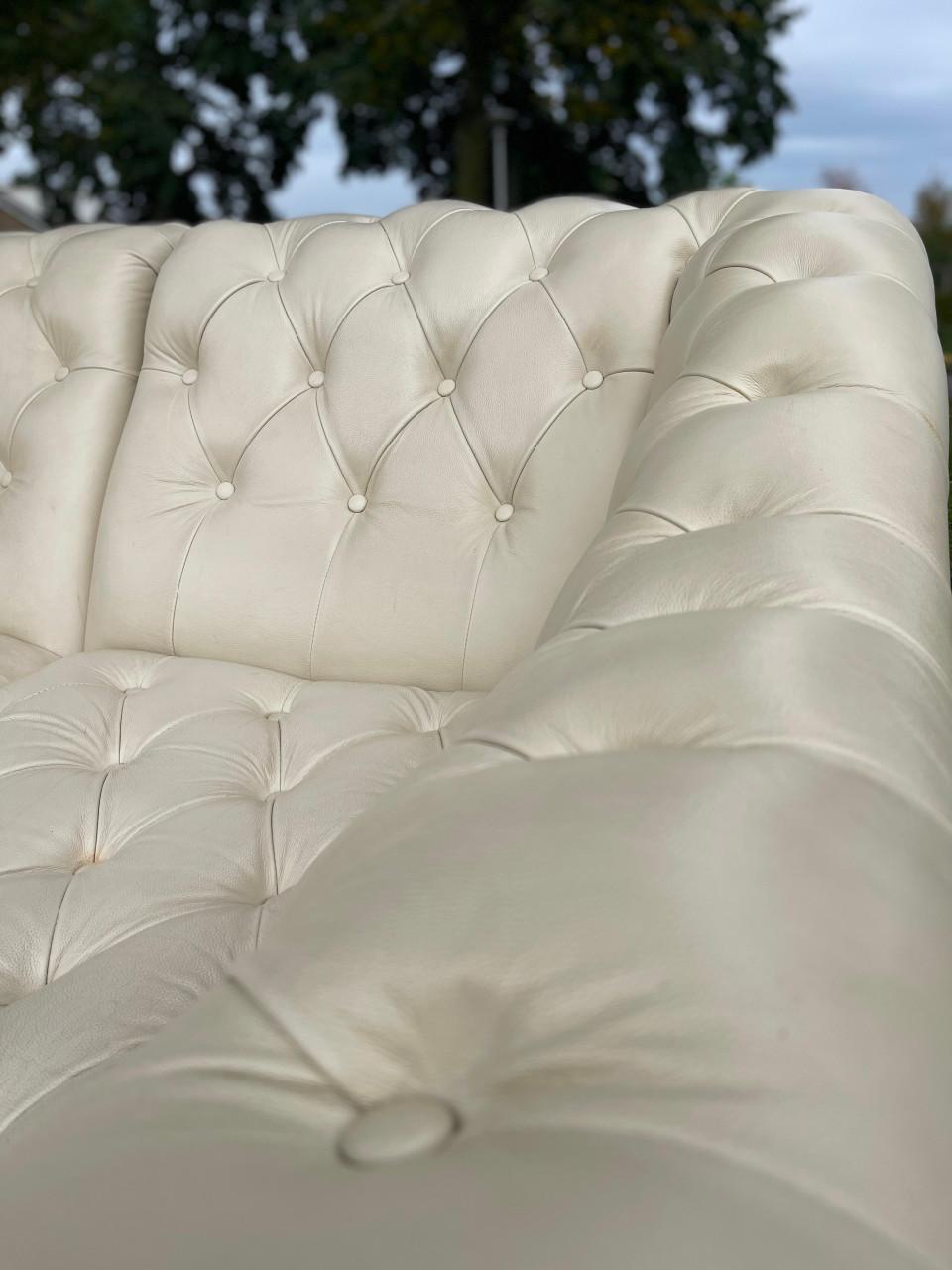 GRATIS LEVERING HEEL NL Chesterfield Echt Leer Chaise Lounge