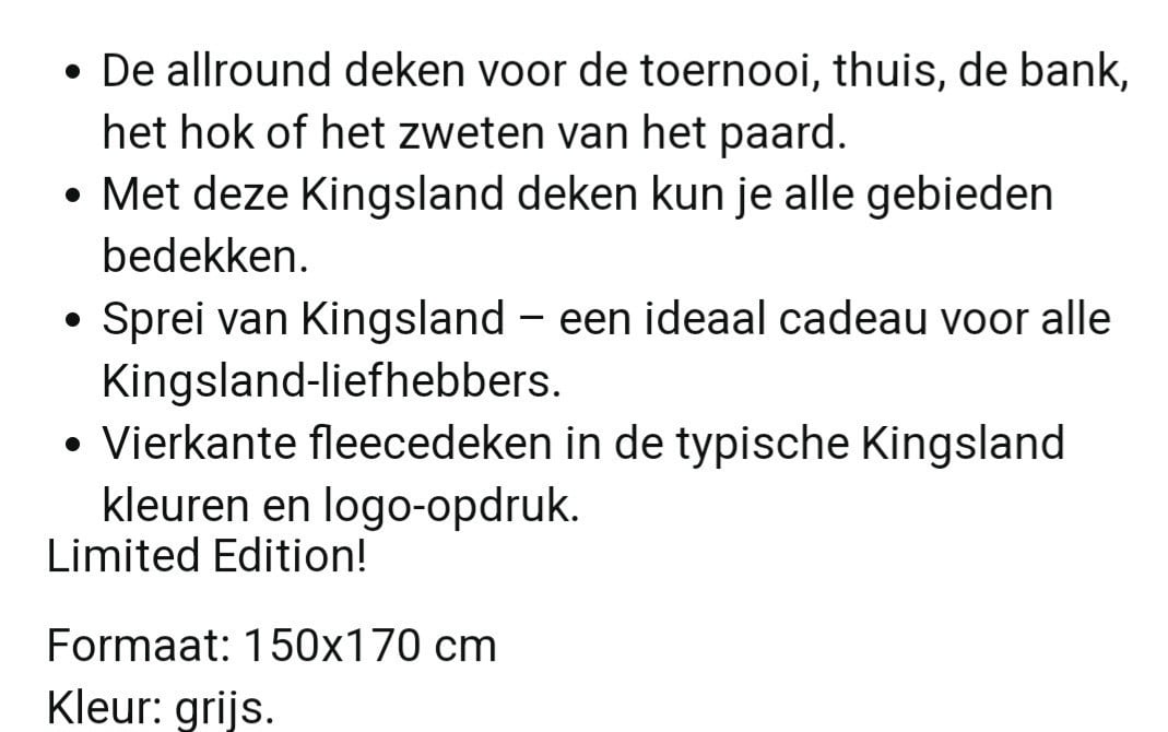 Kingsland deken