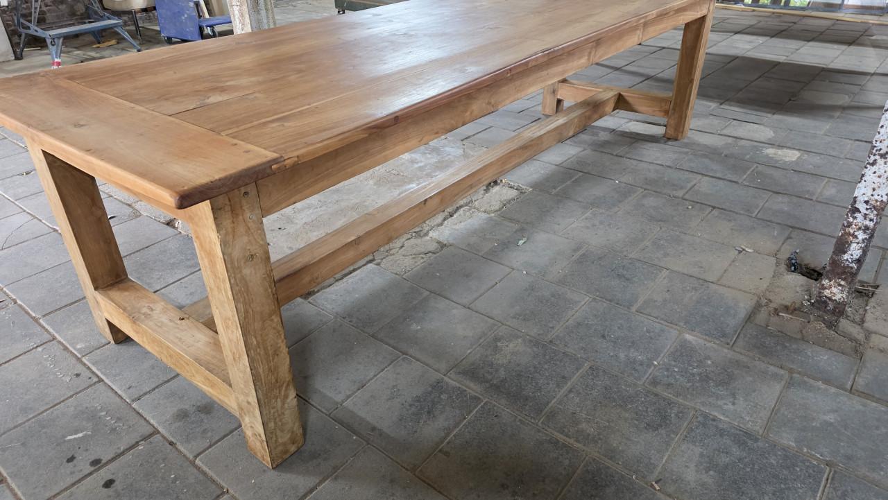 3 meter lange boerentafel mooi geleefd blad
