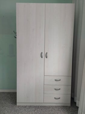 Kledingkast 2-deurs wit 175x97