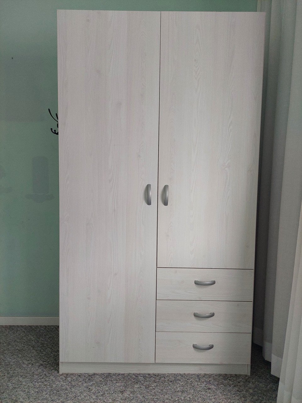 Kledingkast 2-deurs wit 175x97