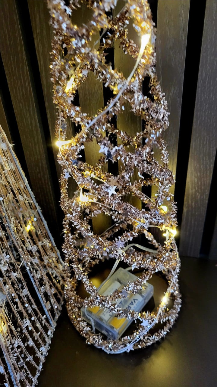 3 stuks Kerstpiramide met led-piramide