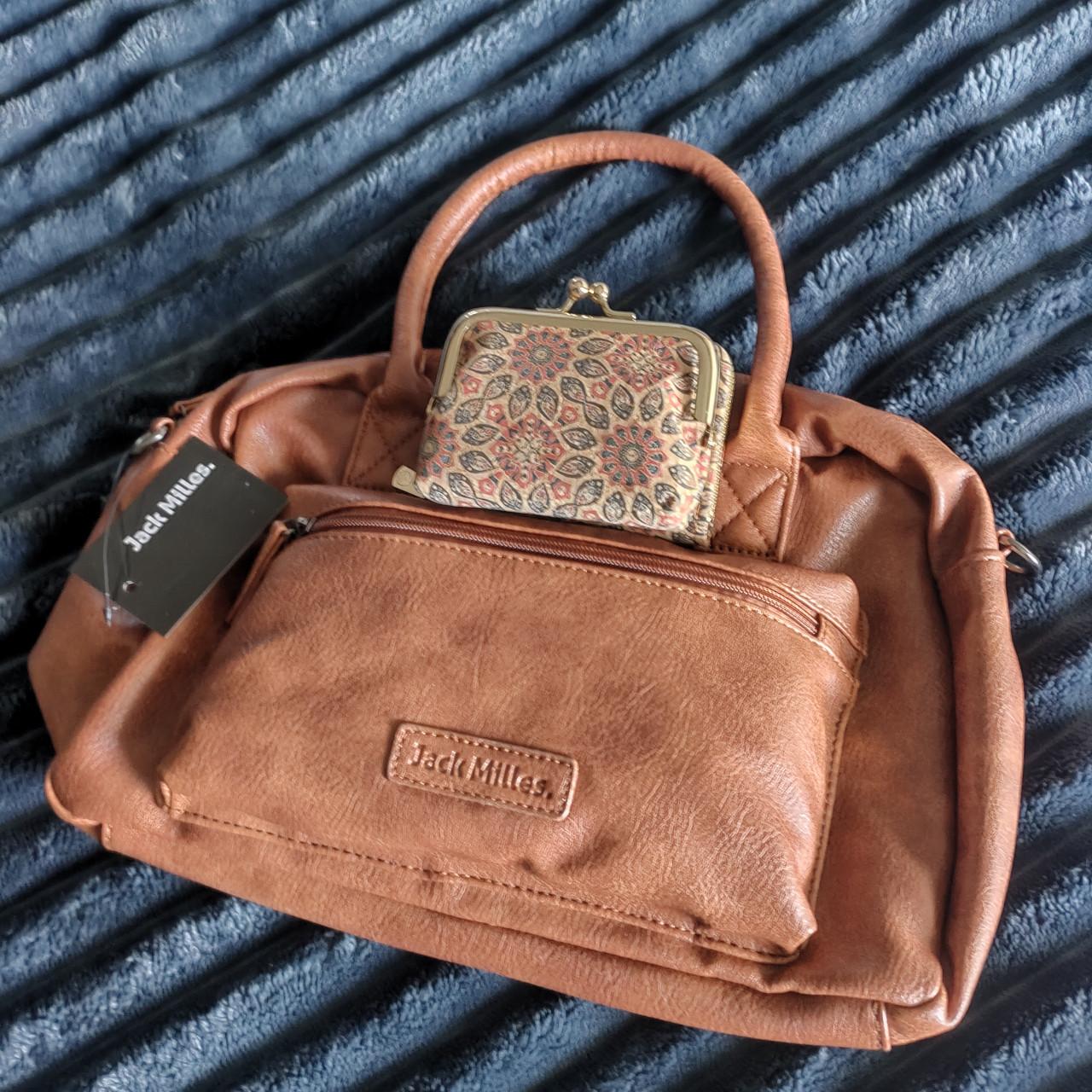 Jack Milles cognac schoudertas/handtas – NIEUW