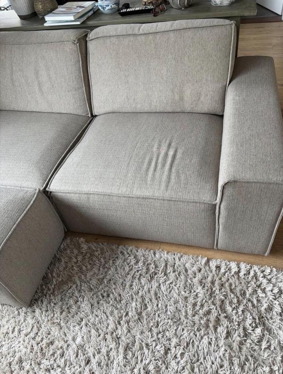 Modulaire bank met poef James Karwei Taupe
