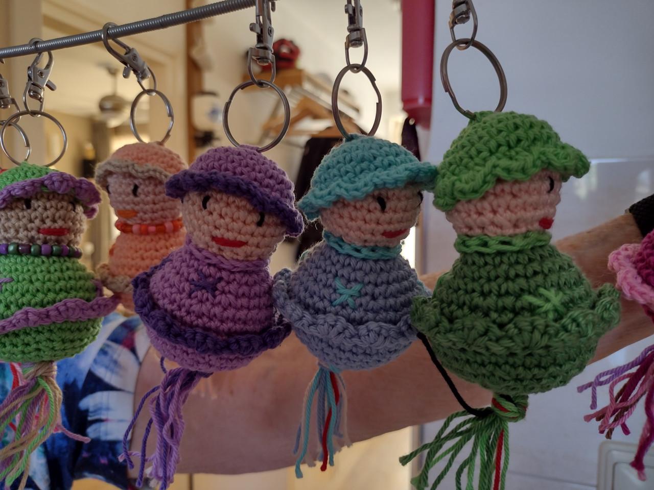 Gehaakte sleutelhanger poppetjes