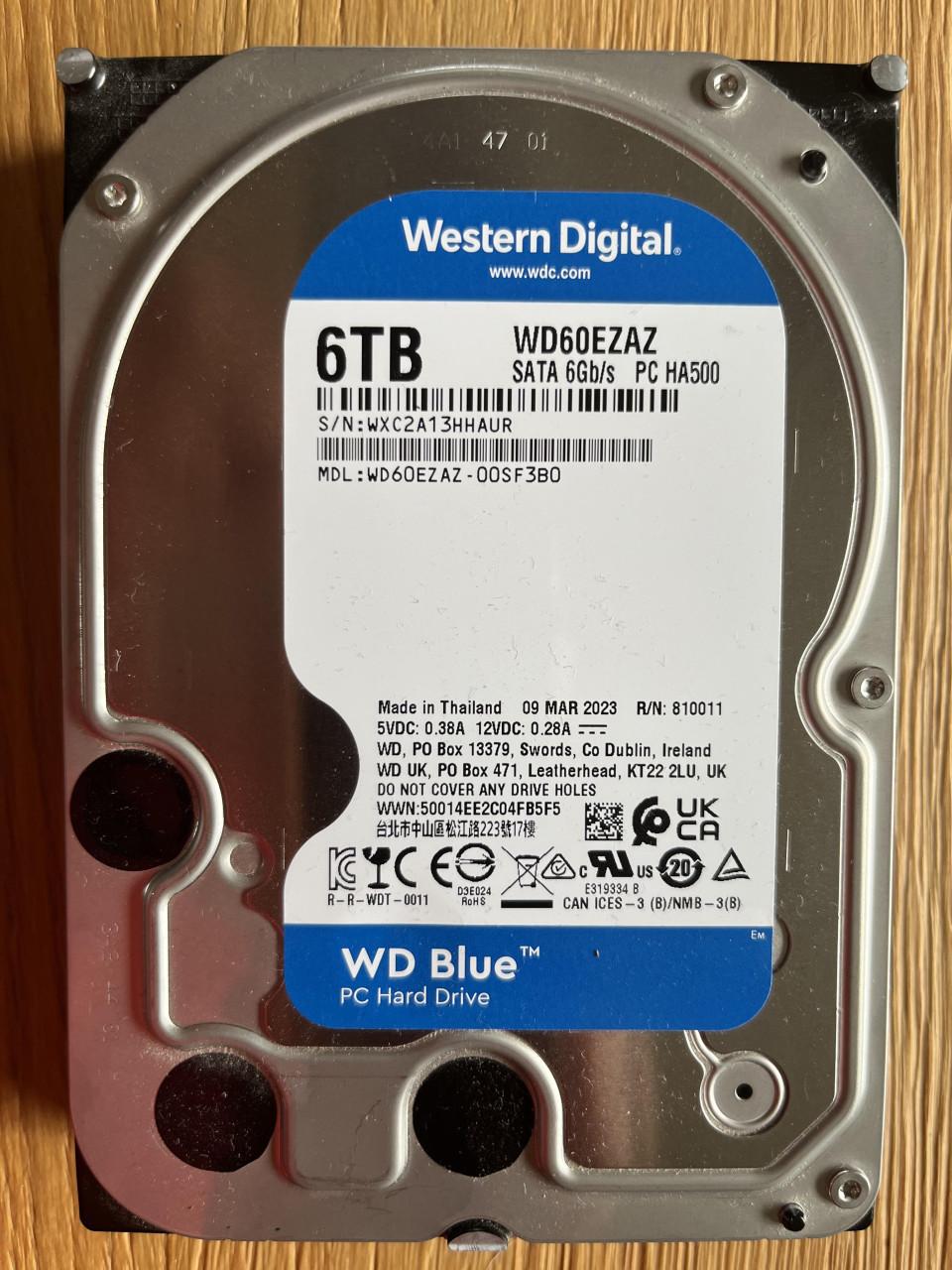 Western Digital 6TB harde schijf SATA