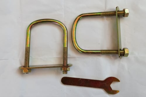 U-beugel met stropplaat - nieuw - samen voor €2