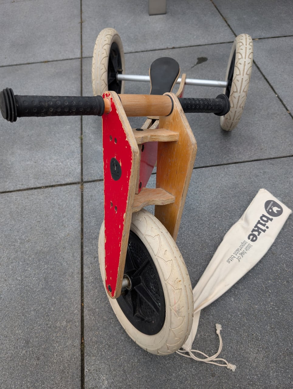 Houten driewieler/loopfiets Wishbone Bike