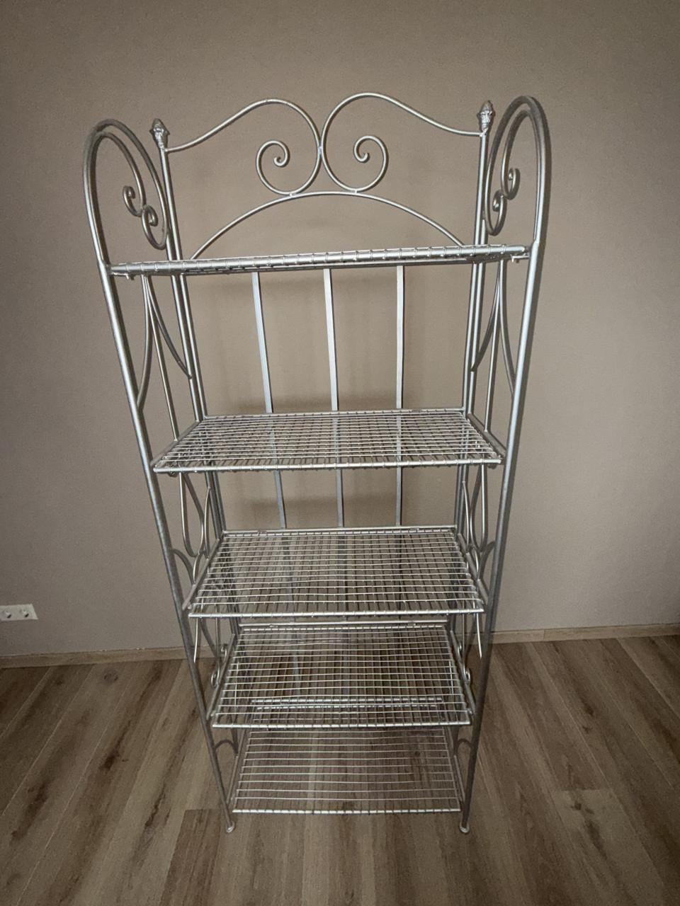 Metalen zilverkleurig opvouwbaar rek