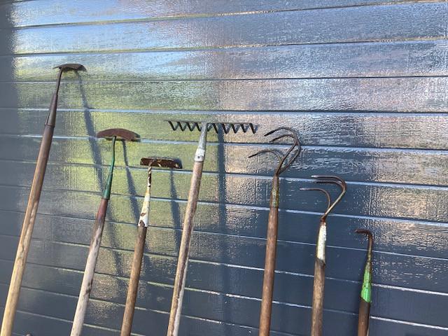 Partij (hand) tuingereedschap