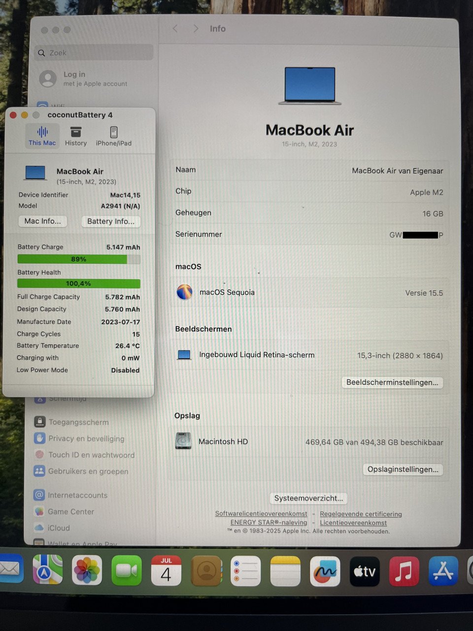 MacBook Air M2 (2023) 15inch 16Gb/512Gb 70W MagSafe adapter Magic Mouse
